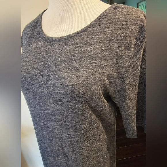 Anthropologie 34°N 118W° •Size Small• Benna Maxi Dress 100% Linen Blue Space Die - Picture 4 of 12